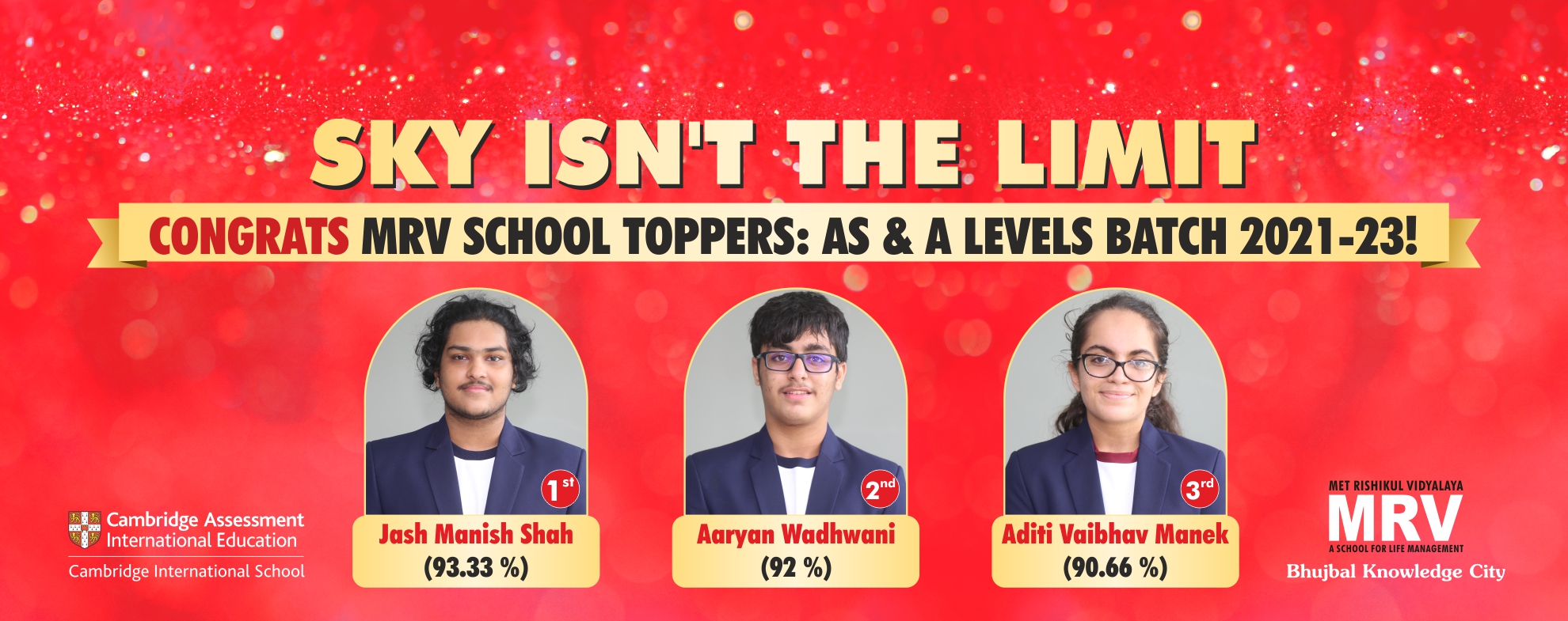 MRV A LEVELS SCHOOL TOPPERS