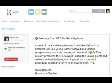 International Dimensions -  Knowledge Harvest Day