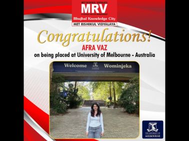 MRV Student Secures Admission to the University of Melbourne