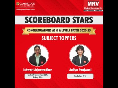 AS & A Levels Subject Toppers of Batch 2023–25